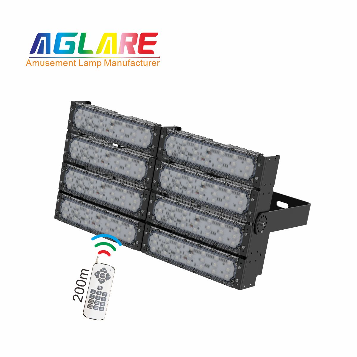 400WLED彩色投光灯泛光灯,变色户外射灯带？仄