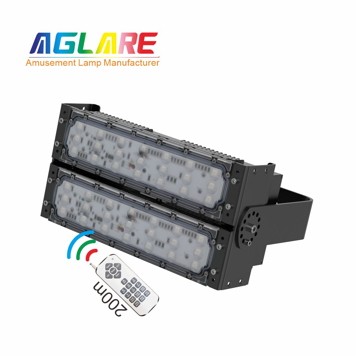 100W LED彩色泛光灯 RGB投光灯带？仄